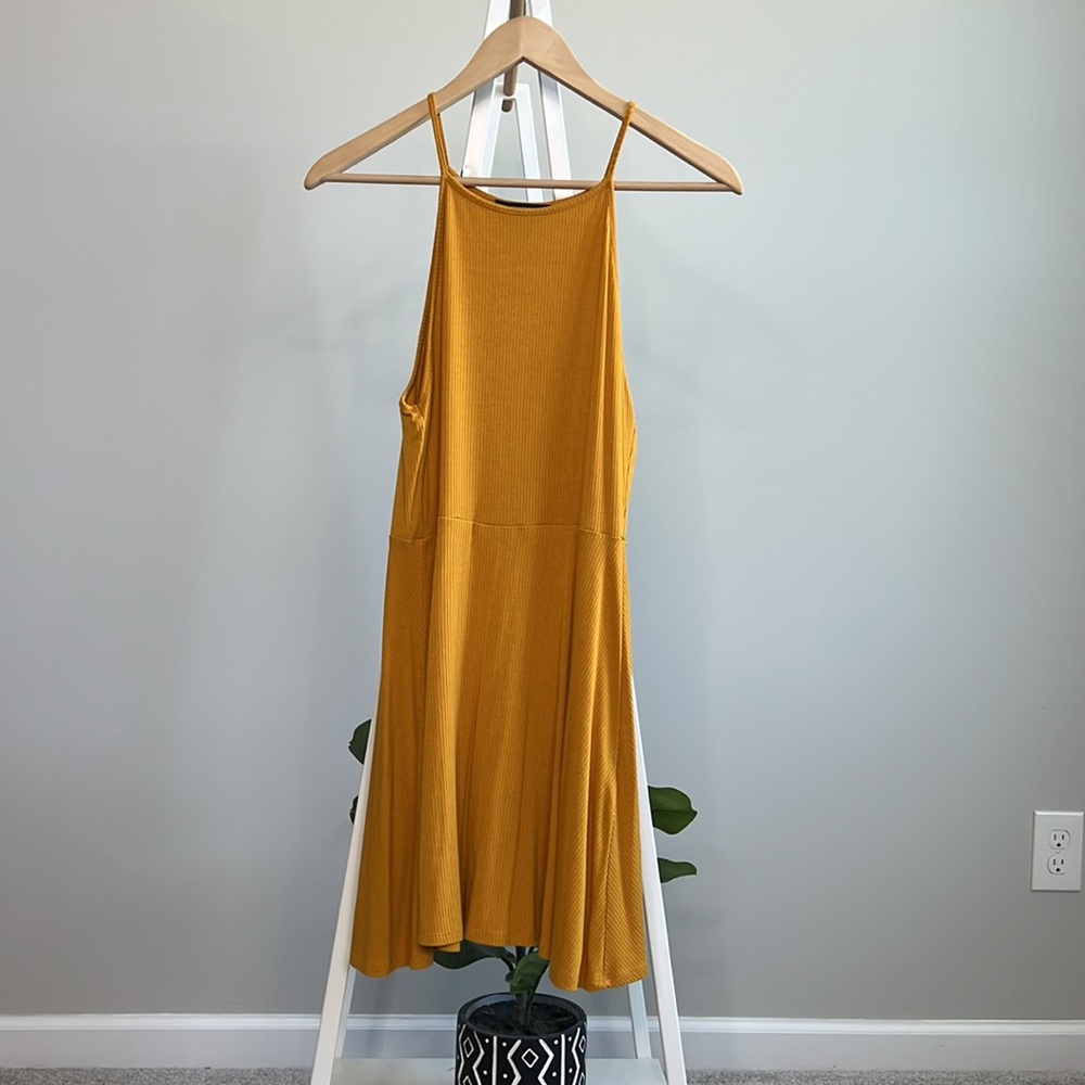Gold High Neck Dress